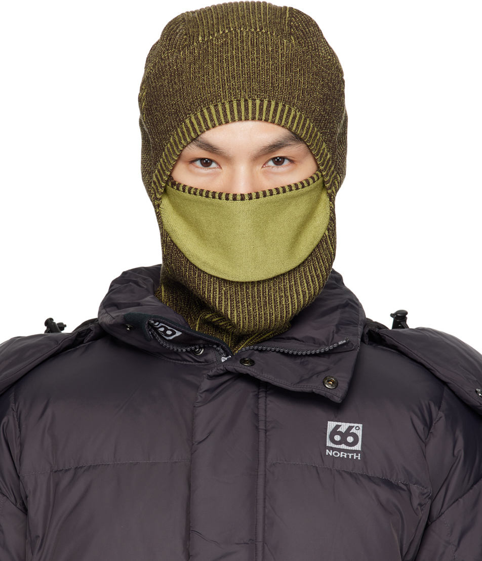 Charlie Constantinou Ssense Exclusive Green 66°north Edition Balaclava In 579 Iceland Moss