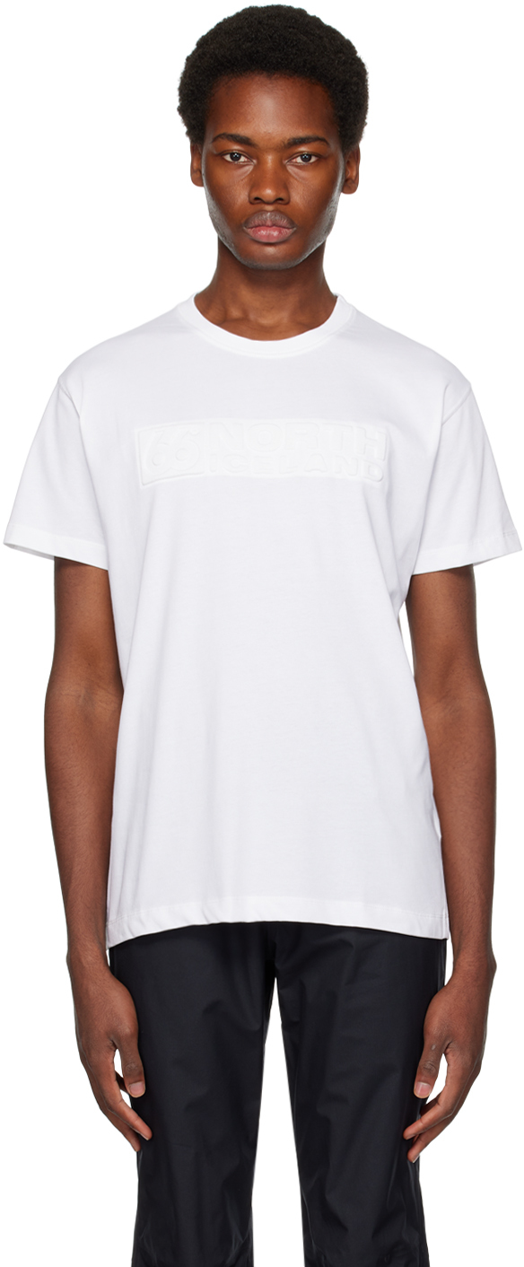 66°north White Blær T-shirt In 100 White