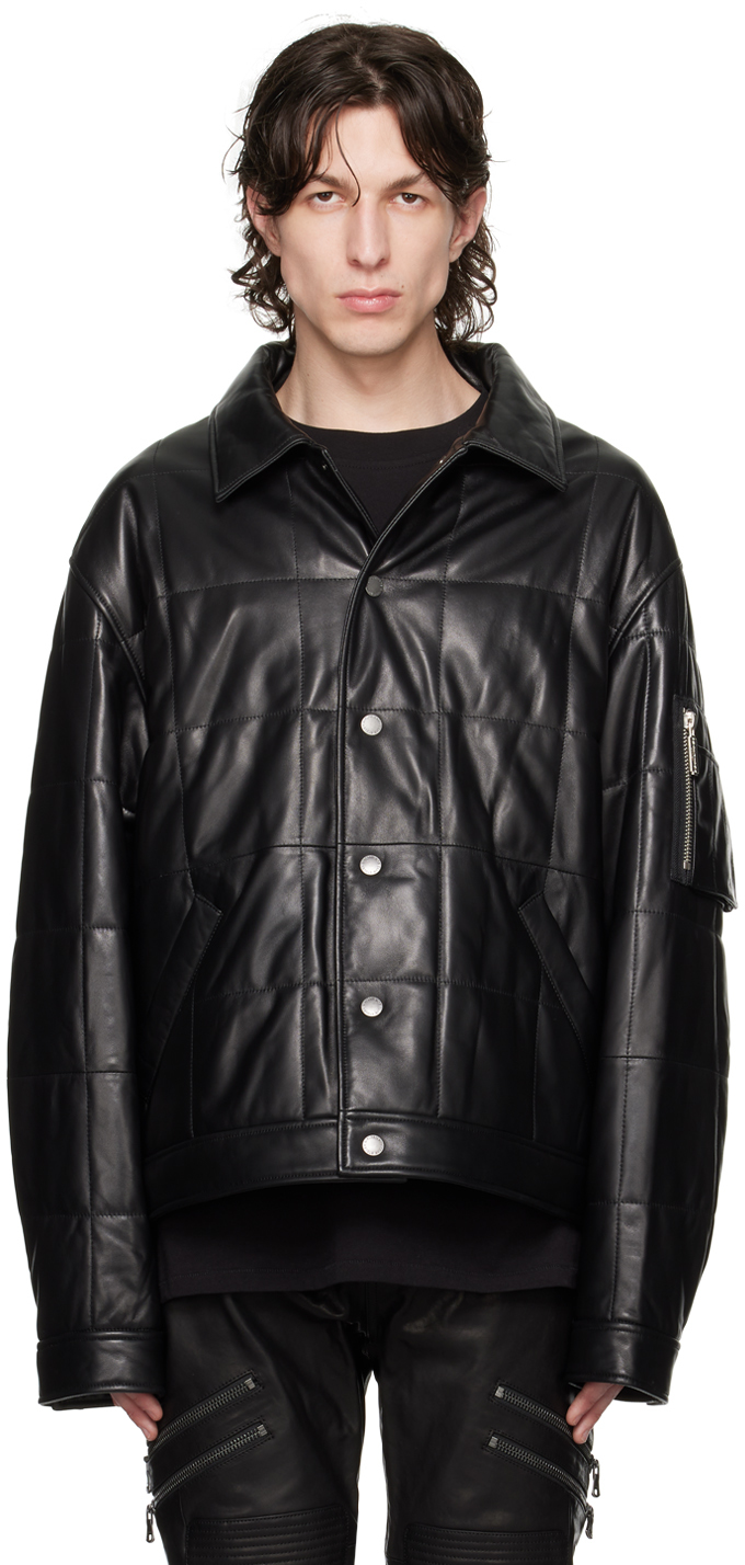 Stolen Girlfriends Club: Black Homebody Leather Jacket | SSENSE UK
