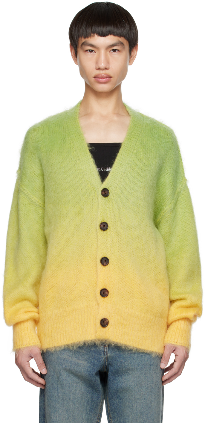 Stolen Girlfriends Club Green Altered State Cardigan In Green Fade