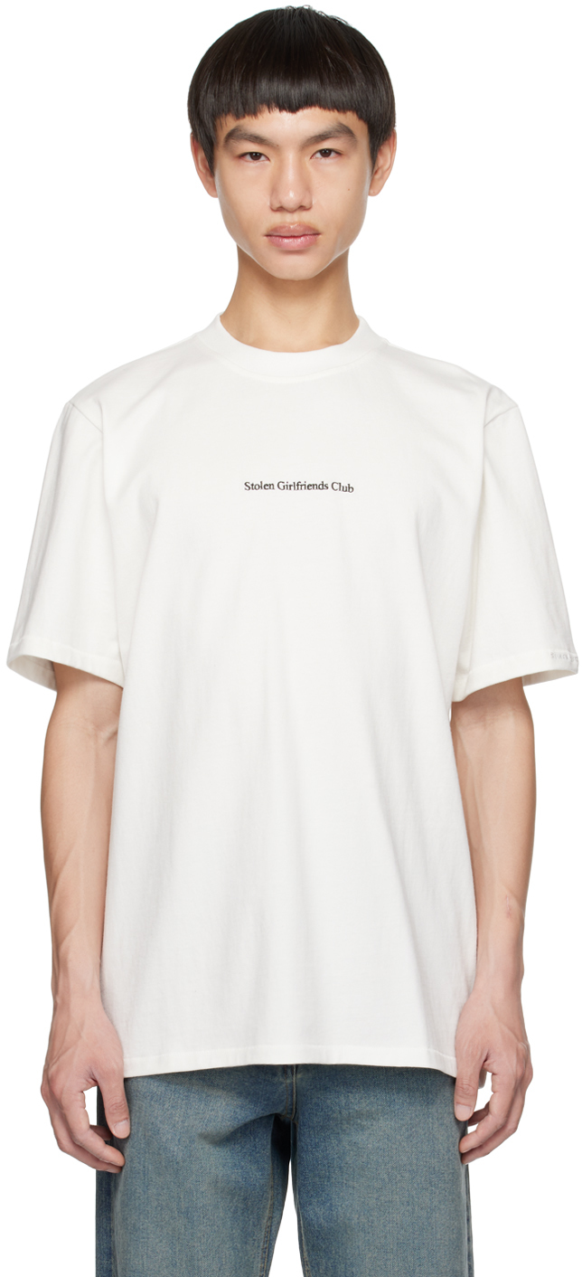White Serif T-Shirt
