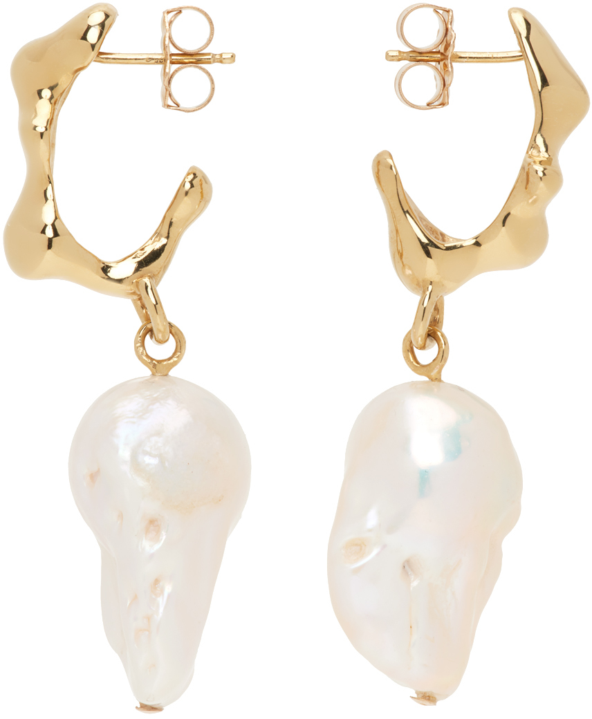 FARIS Gold Seep Baroque Earrings