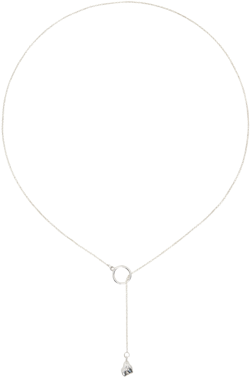 Faris Silver Neb Lariat Necklace In Sterling Silver