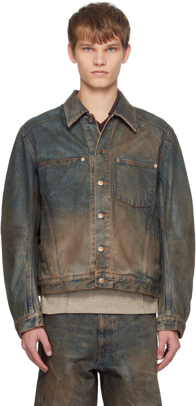 Brown Faded Denim Jacket