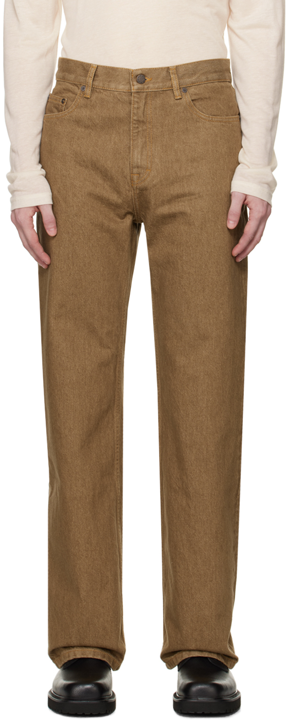 Filippa K Brown Boot-cut Jeans In Cane Brown