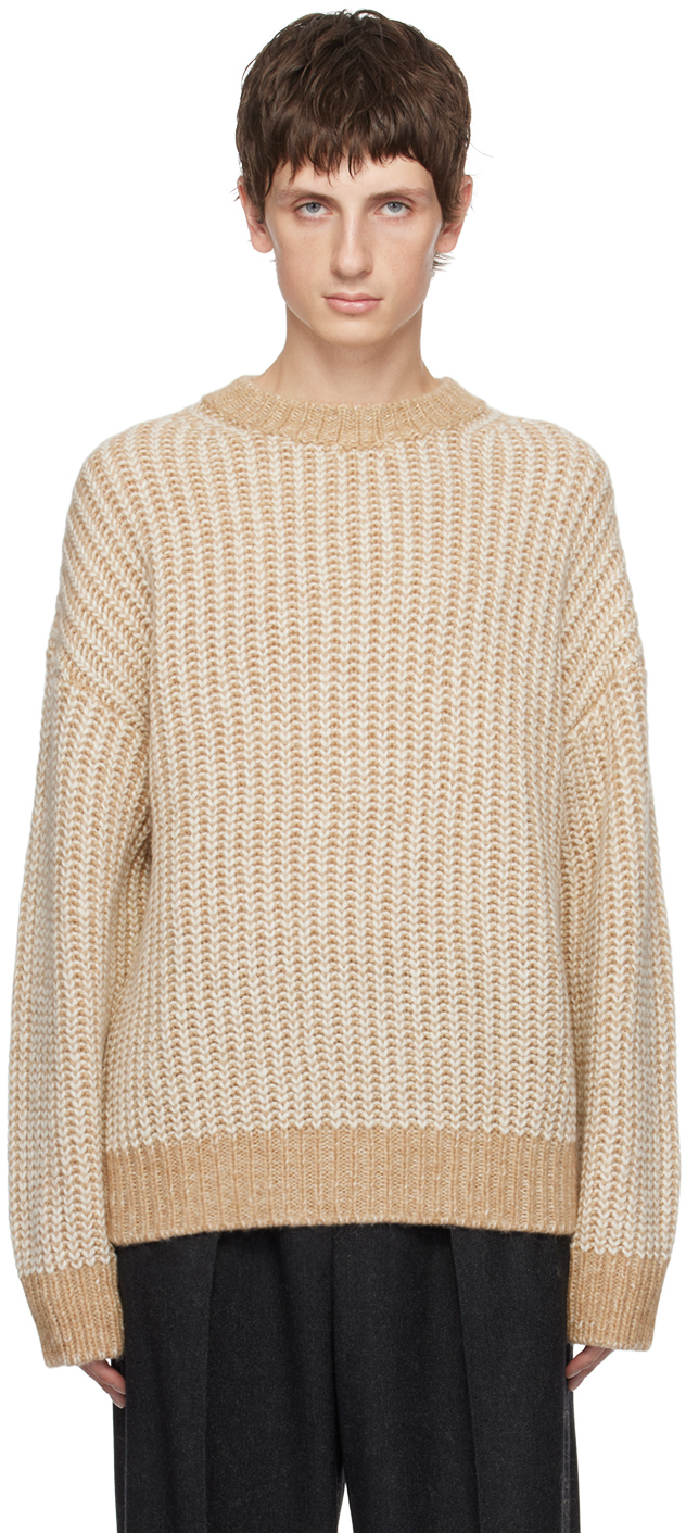 Filippa K: Beige Twotone Sweater | SSENSE
