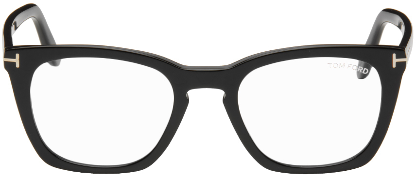 Tom Ford Women's 49mm Blue Block Gradient Soft Square Eyeglasses In Shiny Havana Grey
