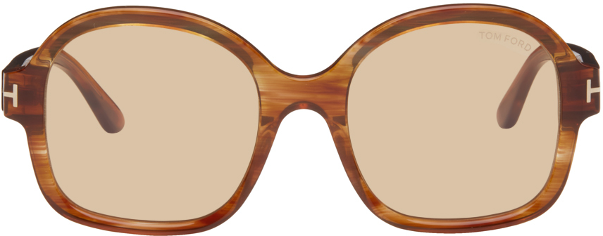 Tom Ford Hanley 57mm Photochromic Butterfly Sunglasses In  display picture 1