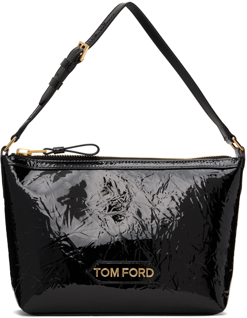 Tom Ford Small Crinkled Patent-leather Bag