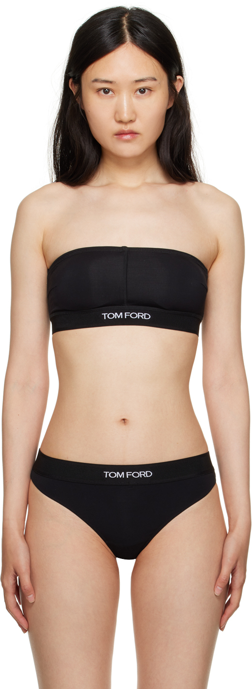 Tom Ford for Gucci black sheer net monogram bra, Spring-Summer