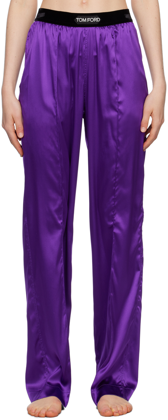 TOM FORD PURPLE PINCHED SEAMS LOUNGE PANTS