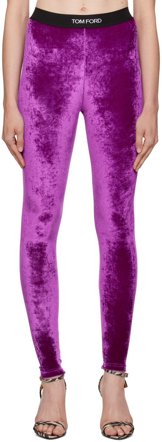 Pink Jacquard Leggings by TOM FORD on Sale