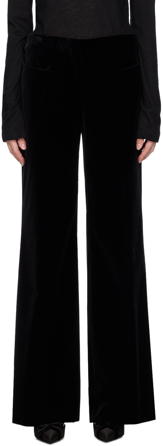 Tom Ford Black Wide-leg Trousers In Lb999 Black