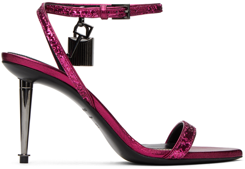 TOM FORD Pink Padlock Pointy Naked Heeled Sandals