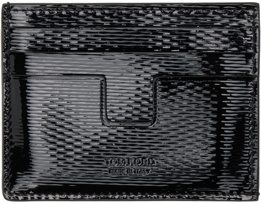 Tom Ford Black Vertigo T Line Card Holder In 1n001 Black