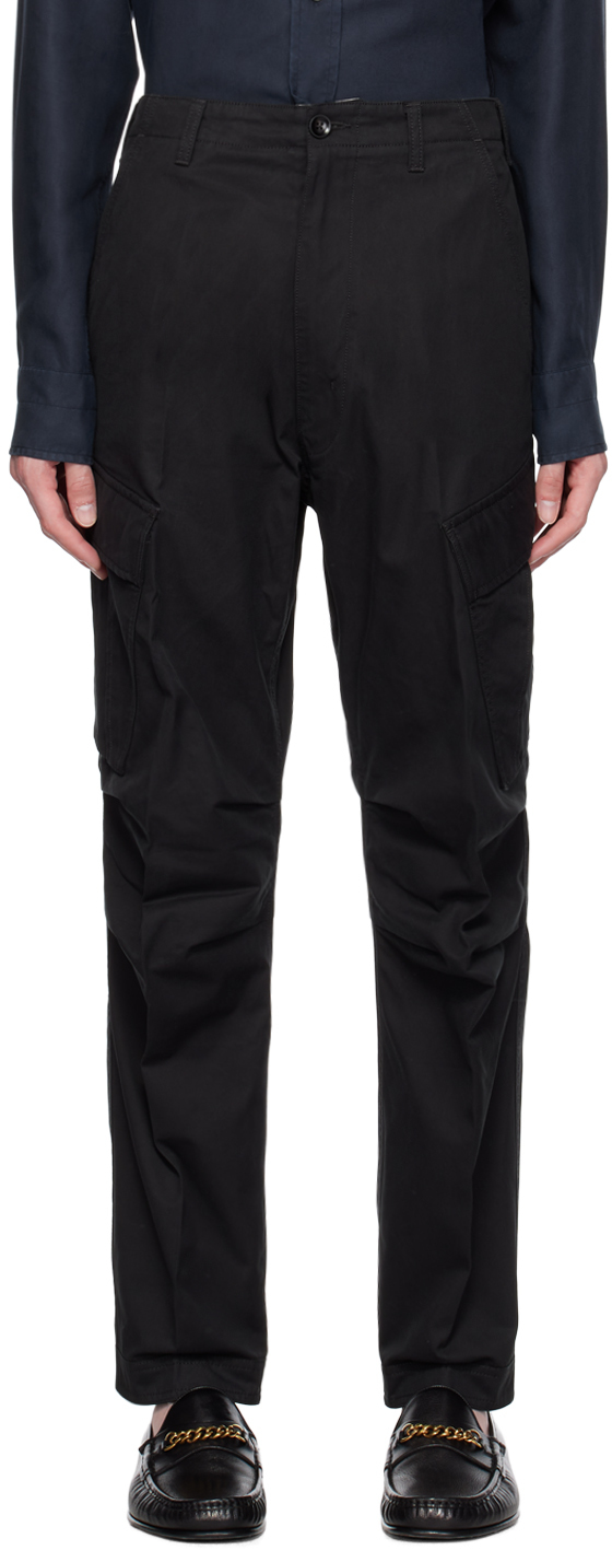 Navy Cuffed Cargo Pants