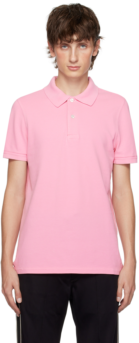 TOM FORD PINK TENNIS POLO