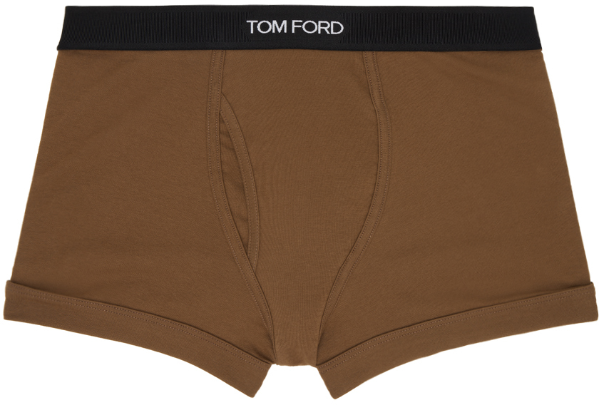 Tom Ford Brown Elasticized Boxers In 216 Nude 7