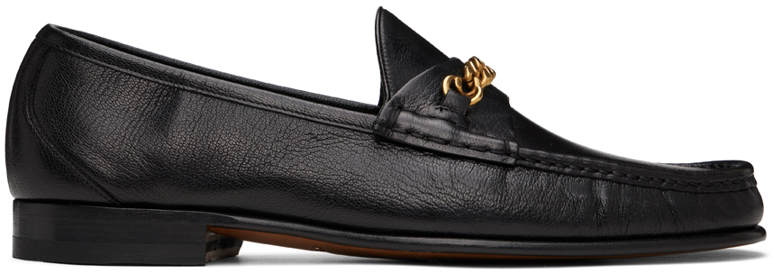 Black York Chain Loafers