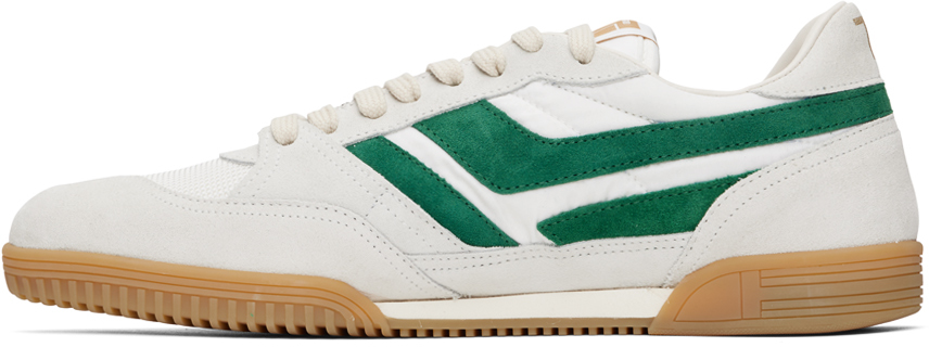 TOM FORD Green & White Jackson Sneakers | Smart Closet display picture 3