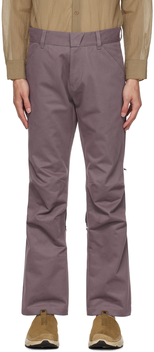 Shop Olly Shinder Purple Zip Trousers