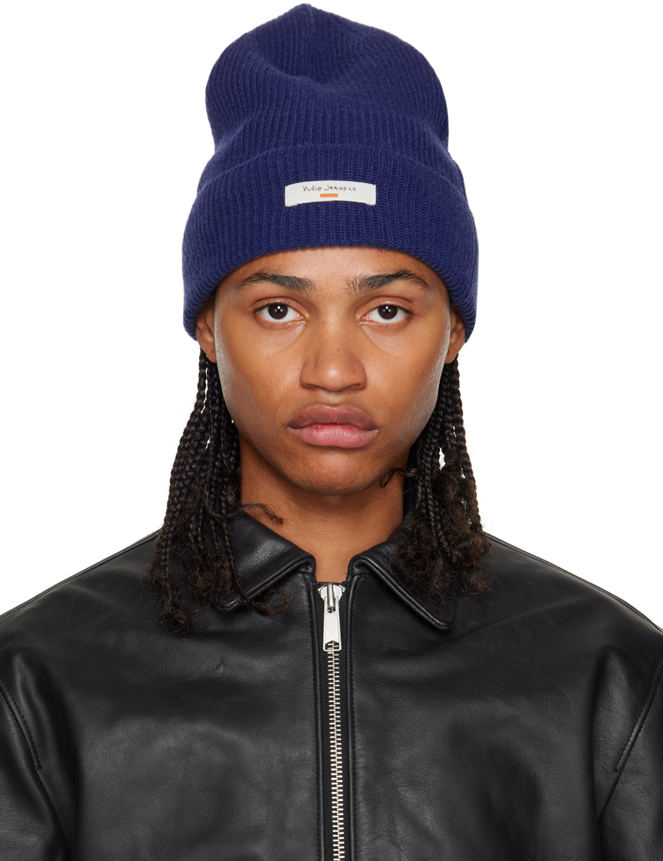 Blue Rib Beanie