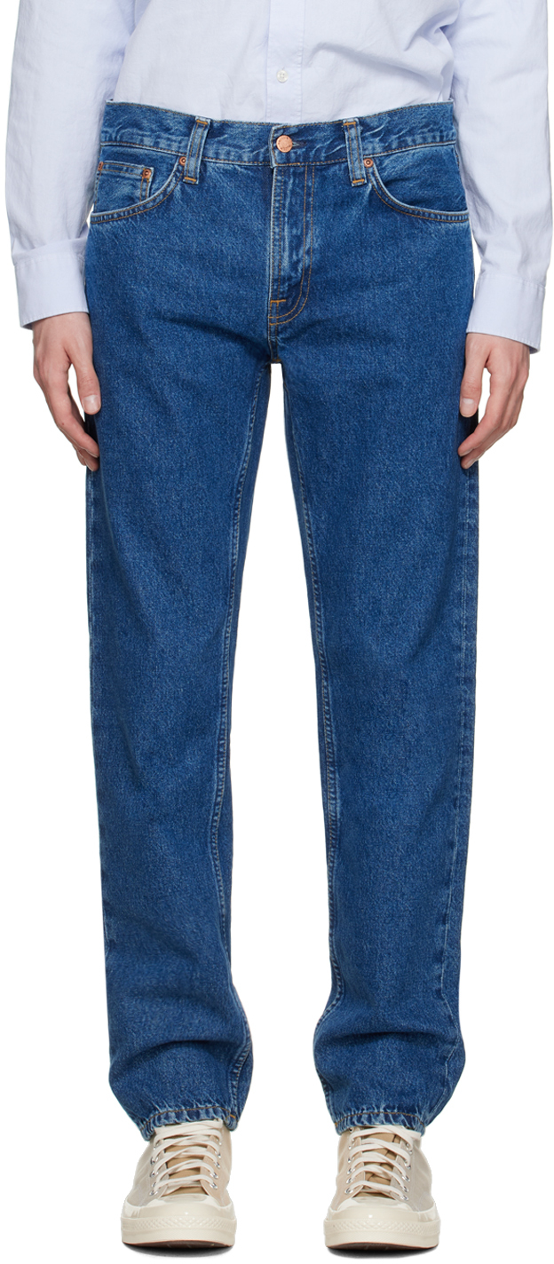 Nudie Jeans Gritty Jackson Straight-leg Jeans In Stone