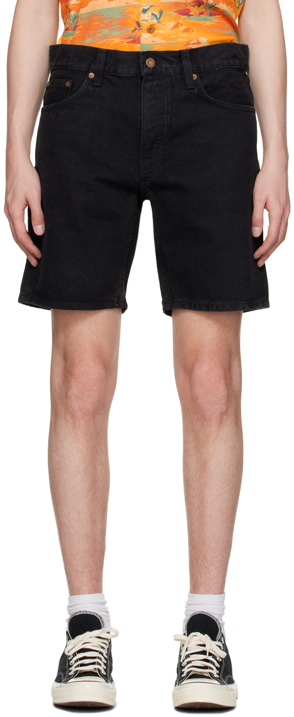 Black Seth Denim Shorts
