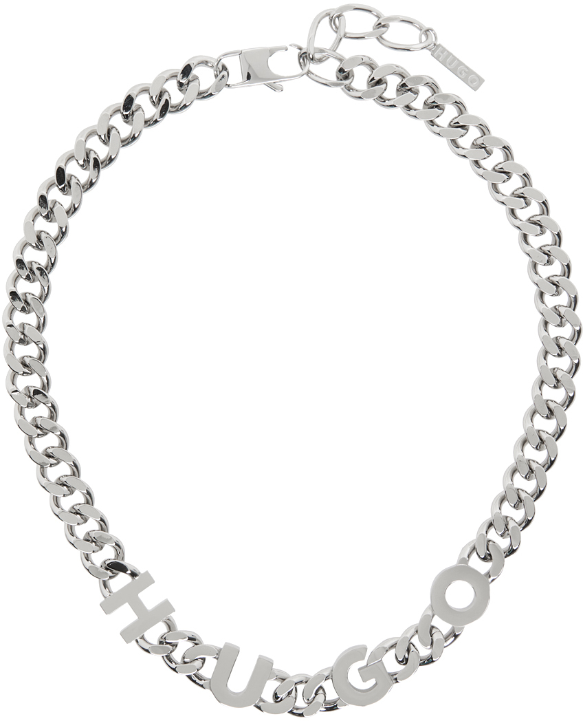 Hugo Silver Curb Chain Necklace