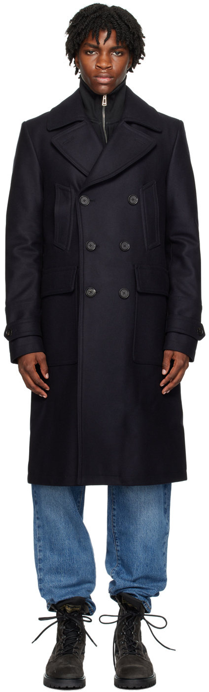 Belstaff Mildford Wool & Cashmere Coat In Navy