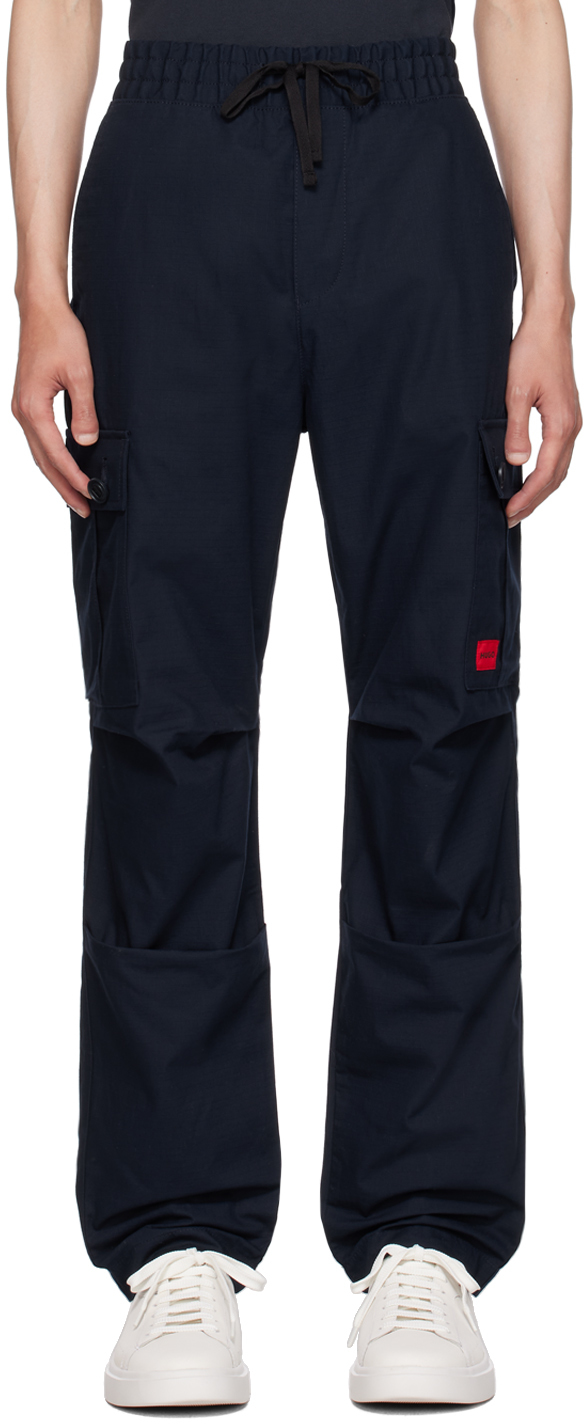 Black Regular-Fit Cargo Pants