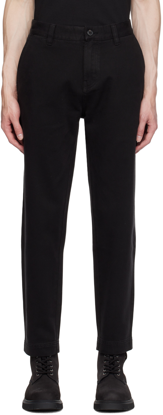 Navy Tapered-Fit Trousers