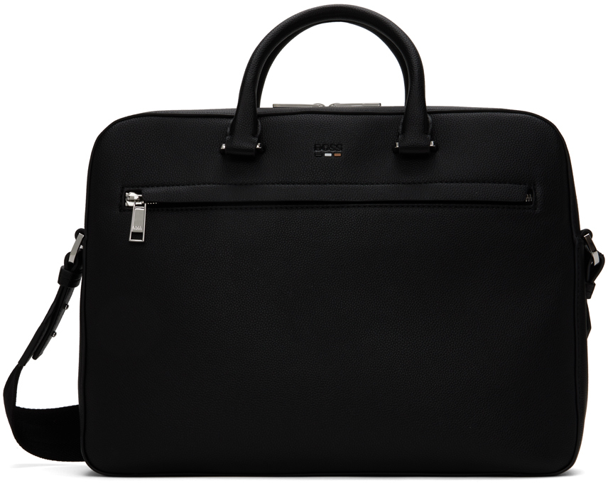 Hugo Boss Black Faux-leather Briefcase In Black 001