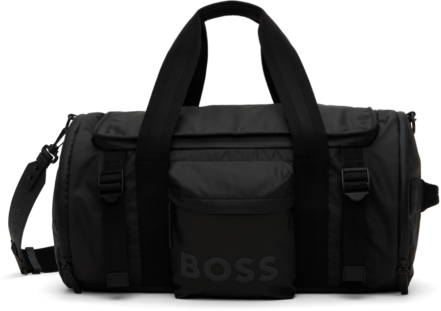 Hugo Boss Logo-print Holdall Bag In Black