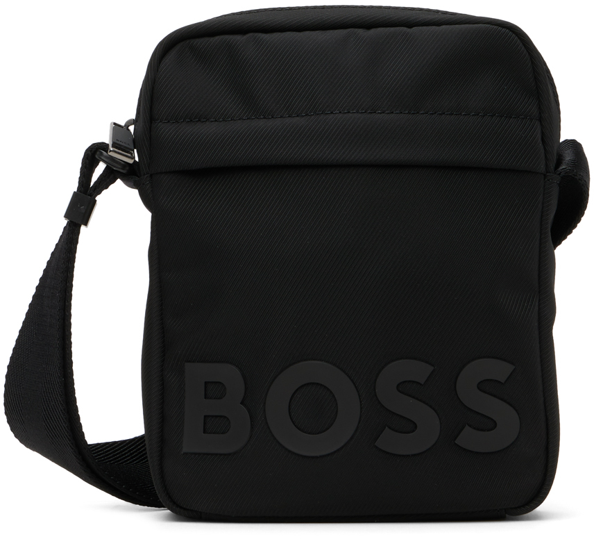 Hugo Boss Black Zip Bag In Neutral
