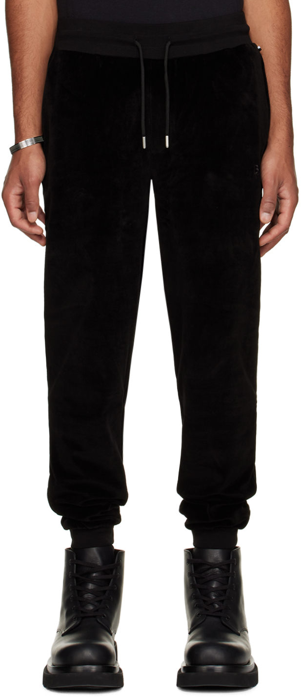 Black Embroidered Sweatpants