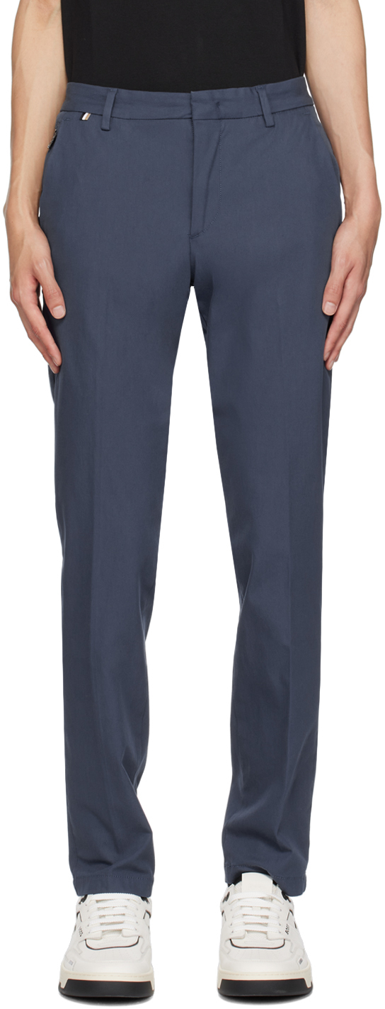 Gray Slim-Fit Trousers