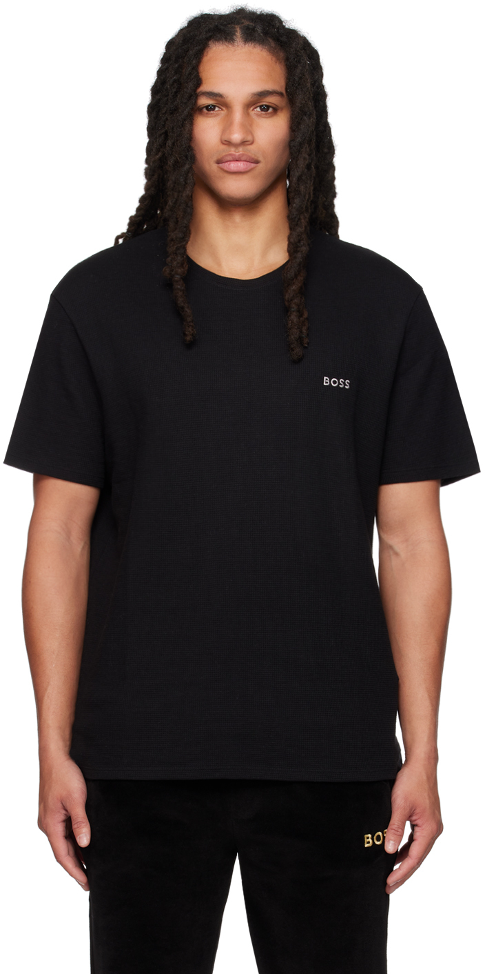 Hugo Boss T-shirt-s Nd Boss Male In 002 - Black