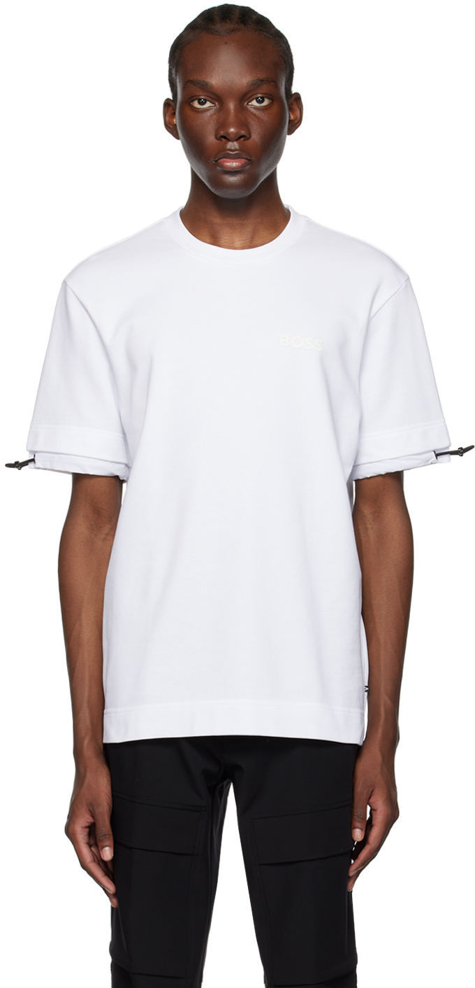 Shop Hugo Boss White Relaxed-fit T-shirt In 100 - White
