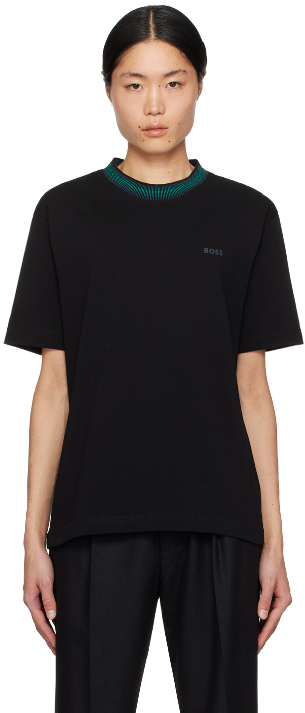 Hugo Boss Black Relaxed-fit T-shirt In Black 001