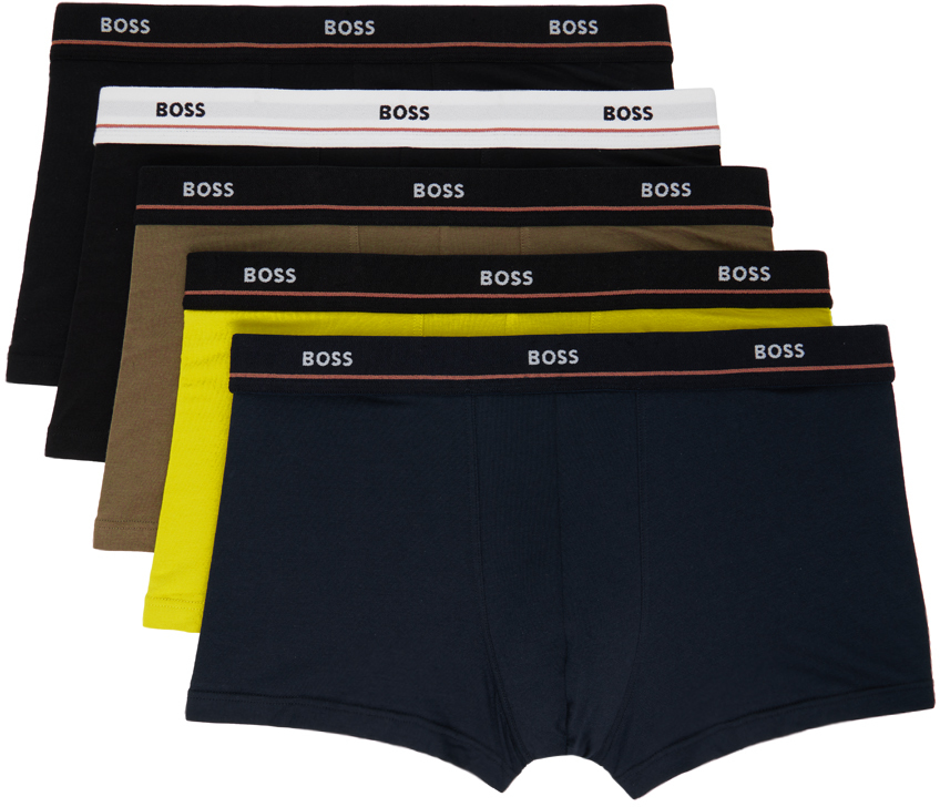 Hugo Boss Five-pack Multicolor Boxers In Openmiscellaneous967