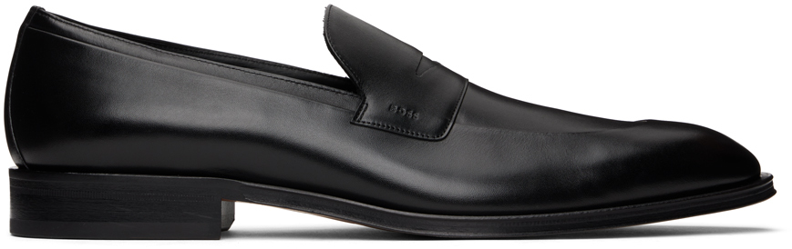 BOSS: Black Logo Loafers | SSENSE