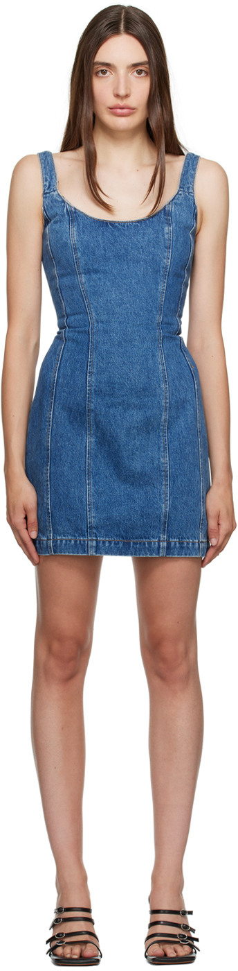 Blue Pinnie Denim Minidress