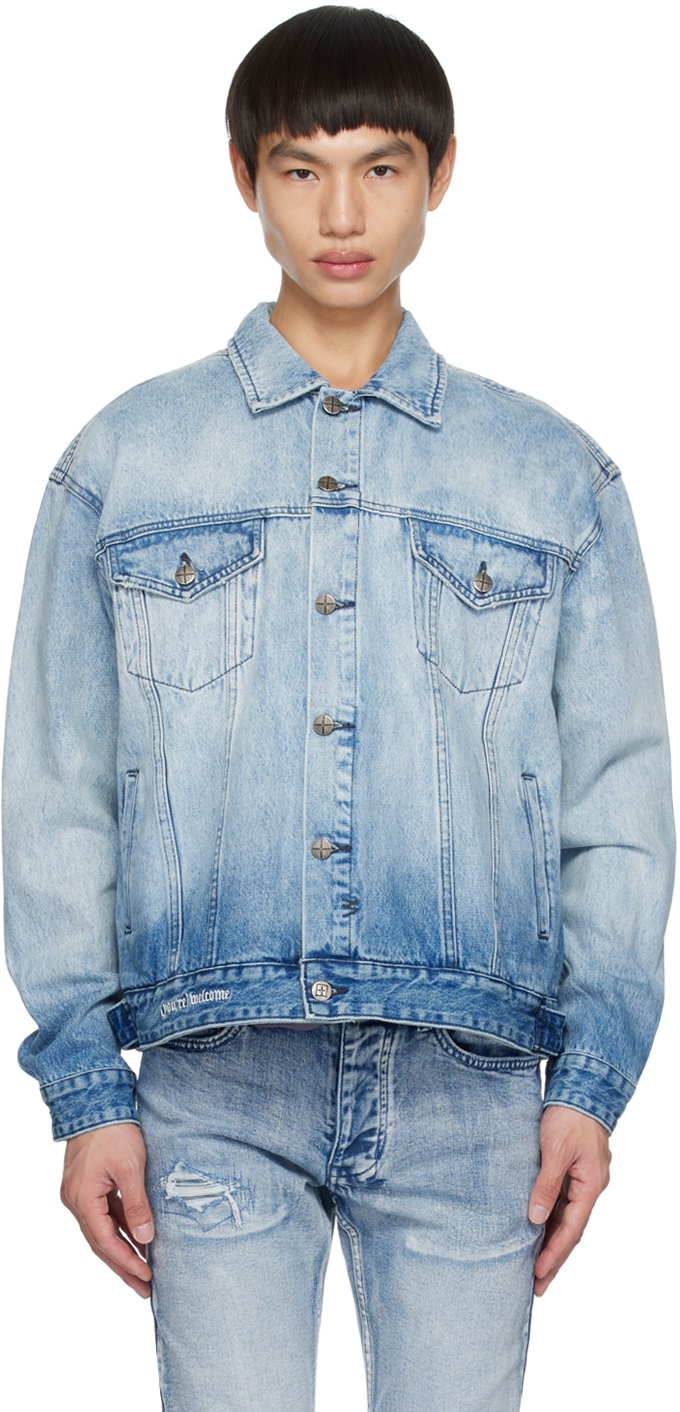 Blue Oh G Denim Jacket by Ksubi on Sale