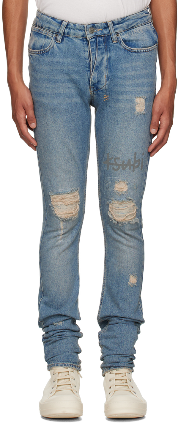 Ksubi Men's Youtopia Van Winkle Heritage Repair Jeans In Denim