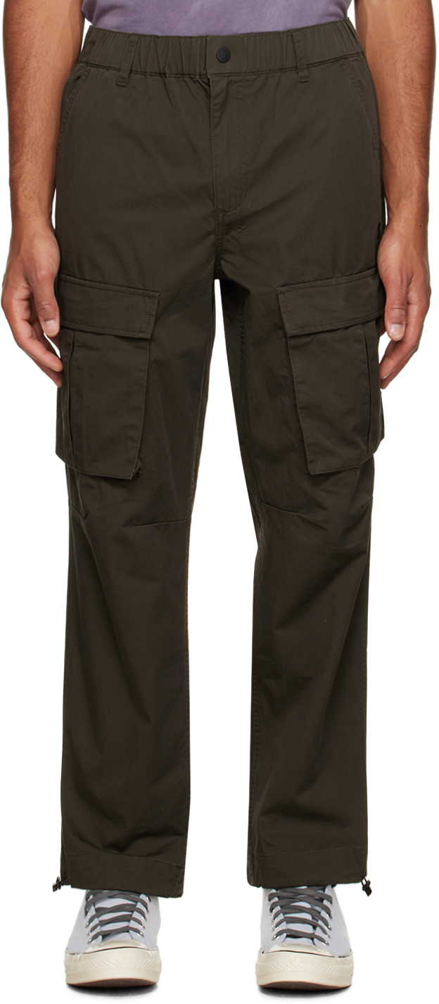 Ksubi: Khaki Embroidered Cargo Pants | SSENSE