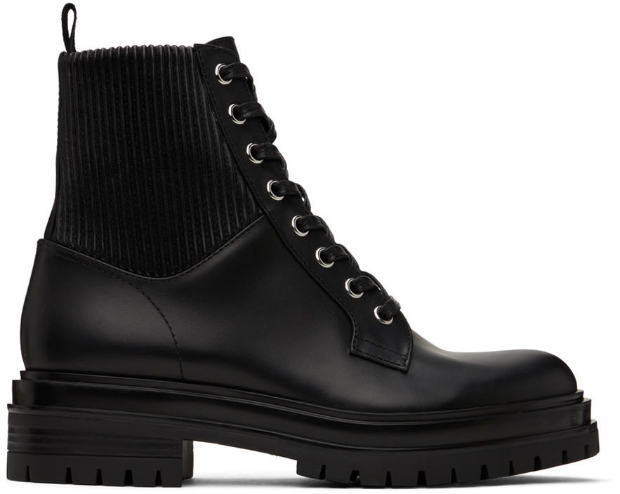 【関税込み】Gianvito Rossi ブラック Martis アンクルブーツ Black Martis Ankle Boots by Gianvito Rossi on Sale