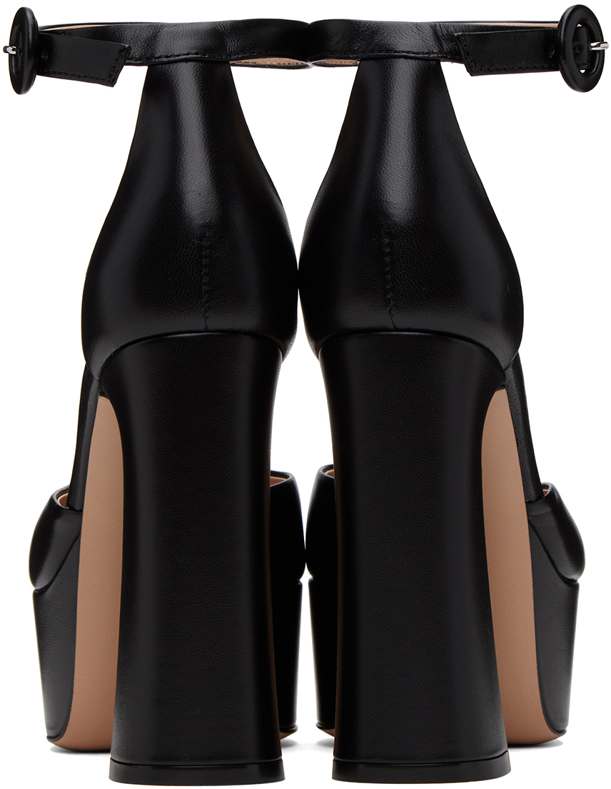 Gianvito Rossi Black Holly D'orsay Heels In Black