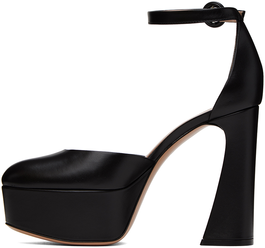 Gianvito Rossi Black Holly D'orsay Heels In Black