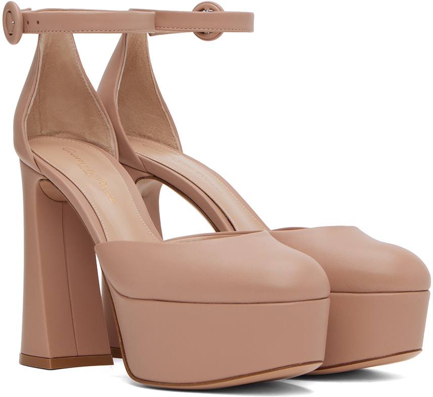 Gianvito Rossi Holly D'orsay High Heels In Peach